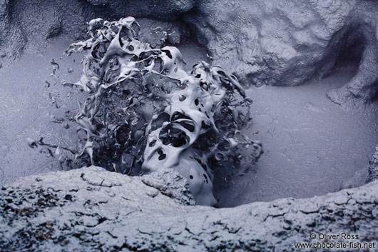 Boiling mud in the geothermal area at Hverarönd