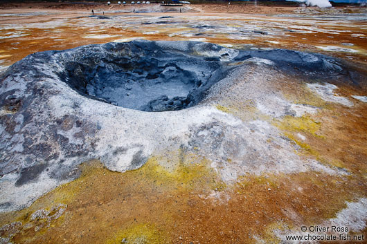 Large fumarole in the geothermal area at Hverarönd near Mývatn