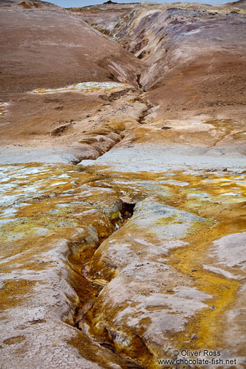 Small stream crossing the geothermal area at Hverarönd near Mývatn