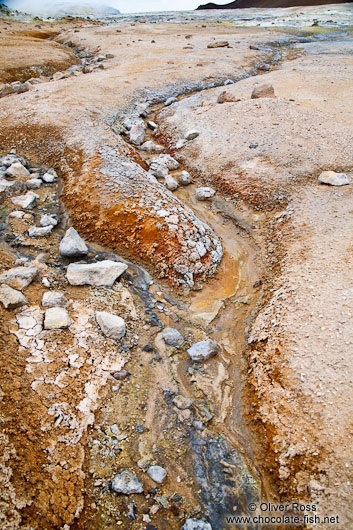 Small stream in the geothermal area at Hverarönd near Mývatn