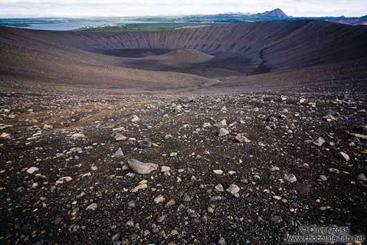 The crater of Hverfjall volcano