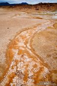 Travel photography:Dried out stream in the geothermal field at Hverarönd near Mývatn, Iceland