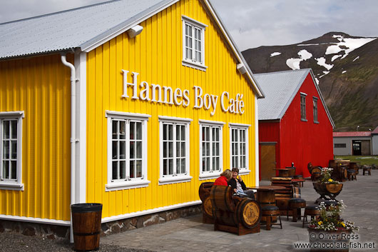 Colourful houses at the Siglufjörður harbour