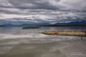 Travel photography:Sauðárkrókur landscape with Skagafjörður fjord, Iceland