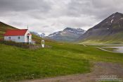 Travel photography:Small family church near Siglufjörður, Iceland