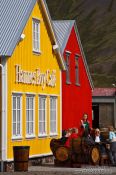 Travel photography:Colourful houses at the Siglufjörður harbour, Iceland