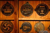 Travel photography:Old stencils to label the herring barrels exported from Siglufjörður, Iceland