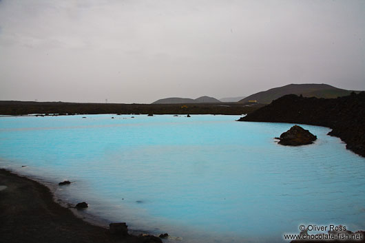 Blue lava pools near the Blue Lagoon