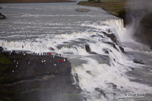 Gullfoss waterfall on the Golden Circle tourist route