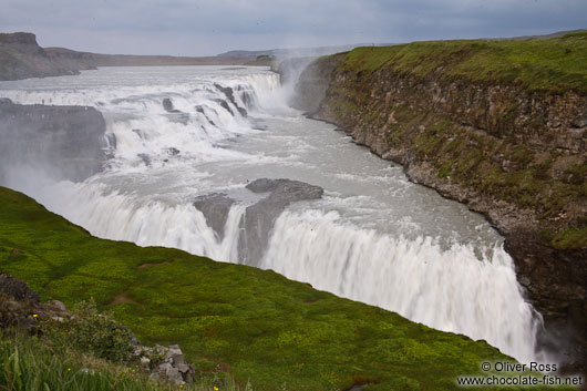 Gullfoss waterfall on the Golden Circle tourist route