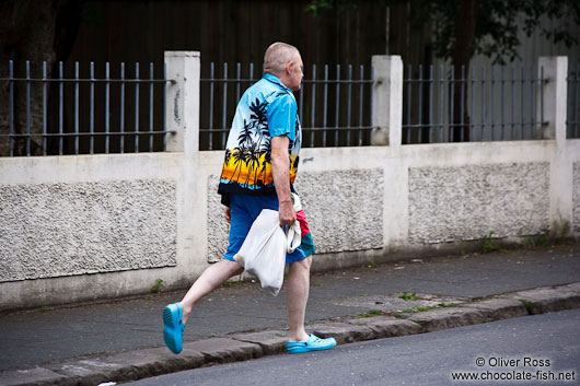 Reykjavik man in summer clothes