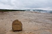Travel photography:The `original´ but no longer active Geysir at the Geysir Centre on the Golden Circle tourist route, Iceland