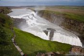 Travel photography:Gullfoss waterfall on the Golden Circle tourist route, Iceland