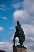 Travel photography:Leifr Ericsson statue in Reykjavik, Iceland
