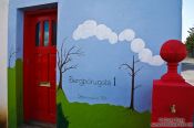 Travel photography:Reykjavik painted facade, Iceland