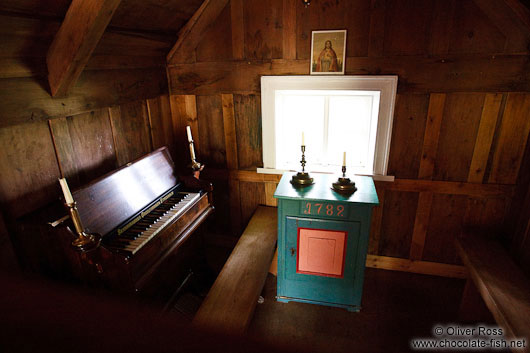 Inside the old church at Nupsstadur