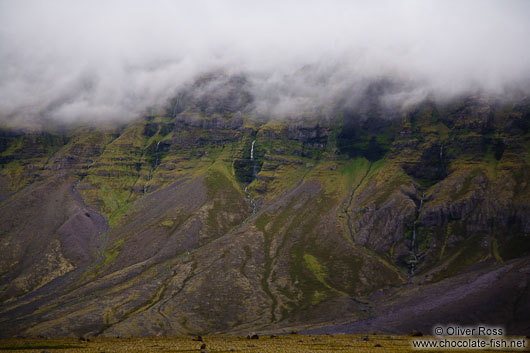 Misty mountains near Skaftafell