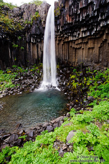 Svartifoss waterfall near Skaftafell