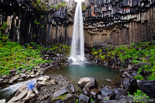 Svartifoss waterfall near Skaftafell