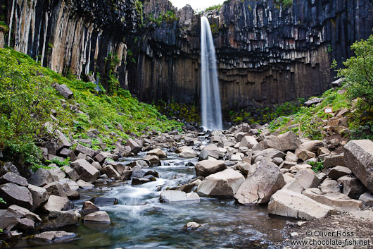 Svartifoss waterfall near Skaftafell