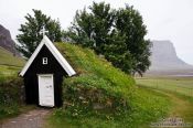 Travel photography:Old peat church at Nupsstadur, Iceland