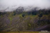 Travel photography:Misty mountains near Skaftafell, Iceland