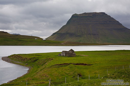 Snæfellsnes landscape with abandoned house