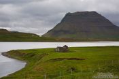 Travel photography:Snæfellsnes landscape with abandoned house, Iceland