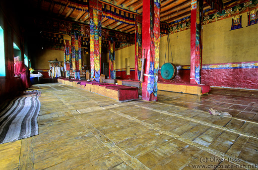 Inside the Diskit Gompa (Buddhist monastery)