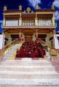 Travel photography:Buddhist monk novices outside their Chosling school, India