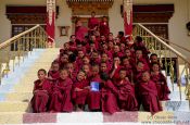 Travel photography:Buddhist monk novices outside their Chosling school, India