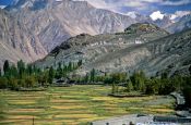 Travel photography:Location of the Chosling School overlooking the Indus valley, India