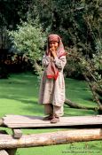 Travel photography:Girl on Dal Lake near Srinagar (Kashmir), India