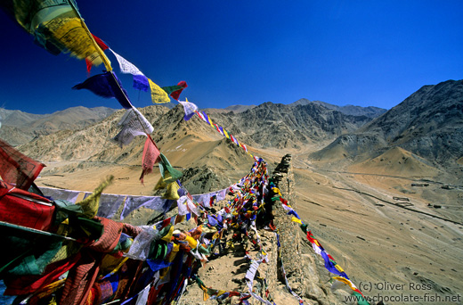 Buddhist prayer flags in Leh