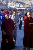 Travel photography:Buddhist monks after a polo match in Leh, India