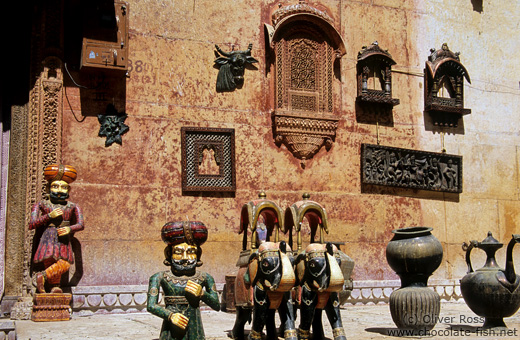 Decorations outside a Jaisalmer house
