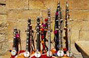 Travel photography:Musical instruments in Jaisalmer, India