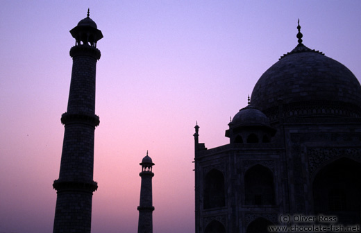Taj Mahal in evening glow