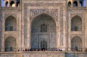 Travel photography:Taj Mahal facade close-up, India