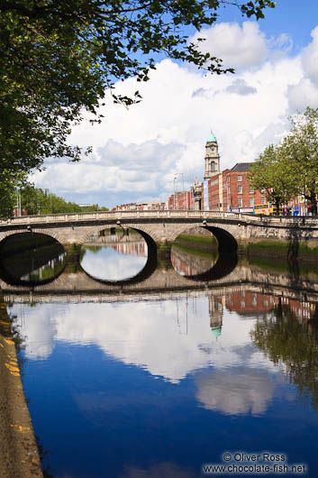 Bridge across the river Liffey in Dublin 