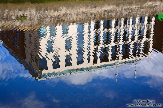 Reflection in the river Liffey in Dublin 