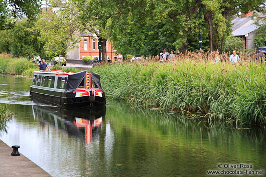 Boat travelling on the Dublin canal