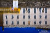 Travel photography:Reflection in the river Liffey in Dublin , Ireland