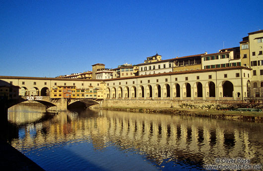 The Ponte Vecchio across the Arno River in Florence
