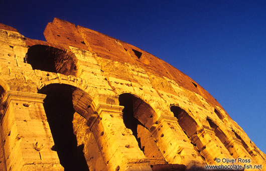 Facade of the Coliseum in Rome