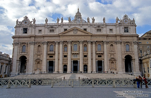 Papal palace on Saint Peter`s Square in the Vatican