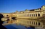 Travel photography:The Ponte Vecchio across the Arno River in Florence, Italy