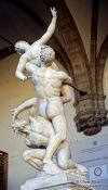 Travel photography:Sculpture depicting the theft of the Sabines in Florence, Italy