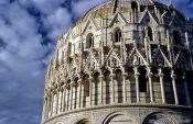 Travel photography:Baptistry in Pisa, roof detail, Italy