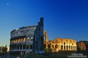 Travel photography:The Coliseum in Rome at sunset, Italy